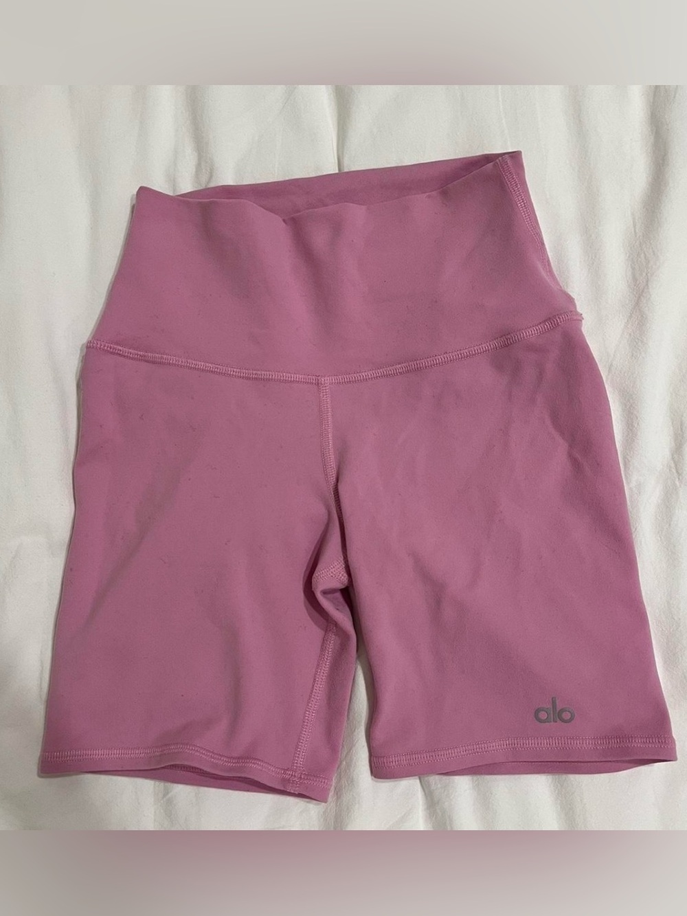 ALO Yoga Pink High-Waist Bike Shorts